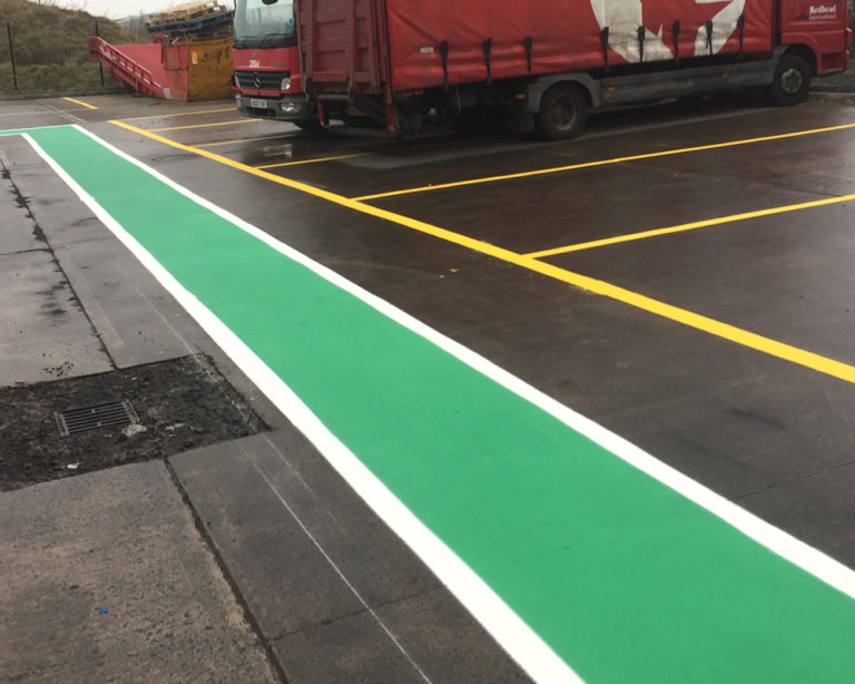 safety zone lining outdoors