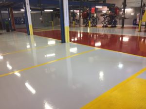 garage linework at Agnew Volvo