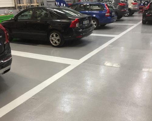 Garage flooring at Agnew Volvo (Boucher Road)