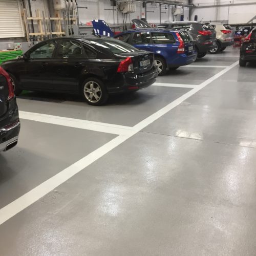 Garage flooring at Agnew Volvo (Boucher Road)