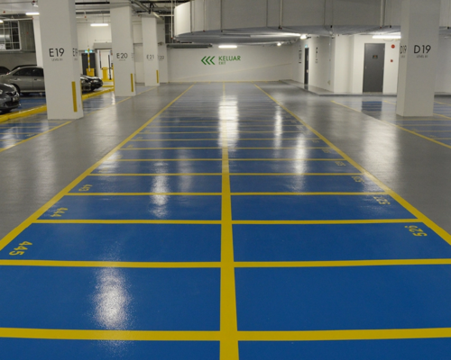 2-row car parking floor paint