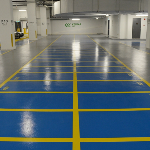 2-row car parking floor paint